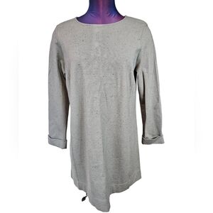 J.Jill Gray & Black Flecked Long Sleeve Tunic Top Size Small Women's